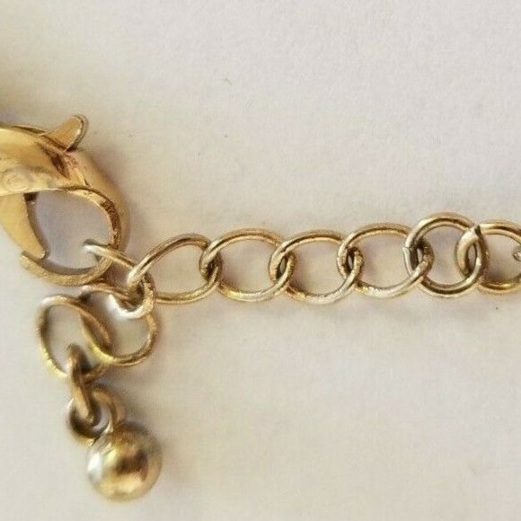 Goldtone PEACE SIGN with Rhinestones Bracelet - Picture 5 of 5